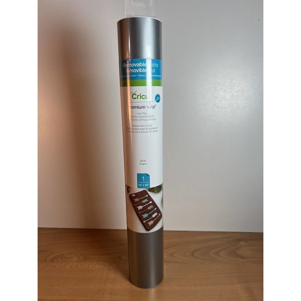 NEW Premium Cricut SILVER Removable Matte Vinyl 12x48”